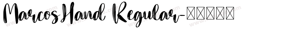 MarcosHand Regular字体转换